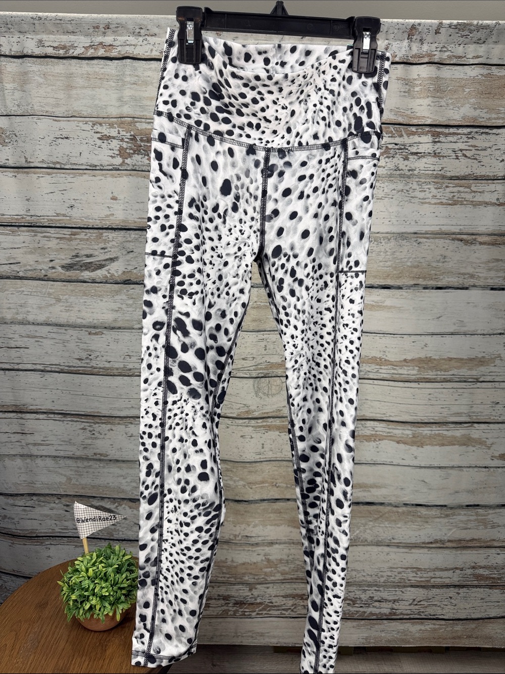 DSG Black and White Spotted Kids Leggings